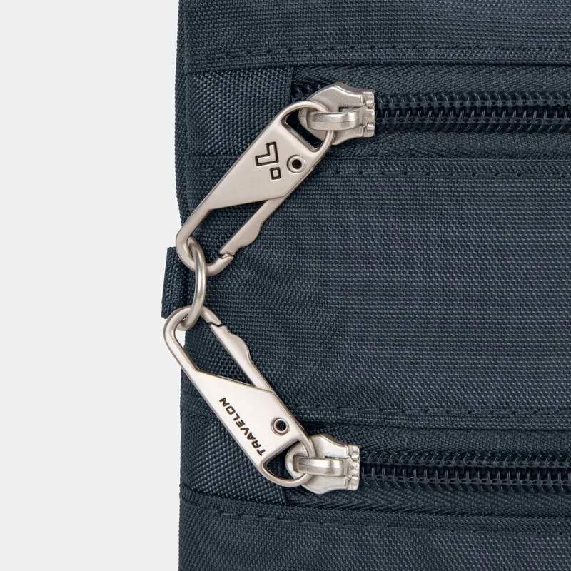 Travelon Anti-Theft Classic Slim Double Zip Crossbody - Midnight