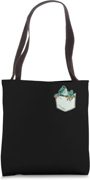 Tree Frog Chest Pocket Tote Bag