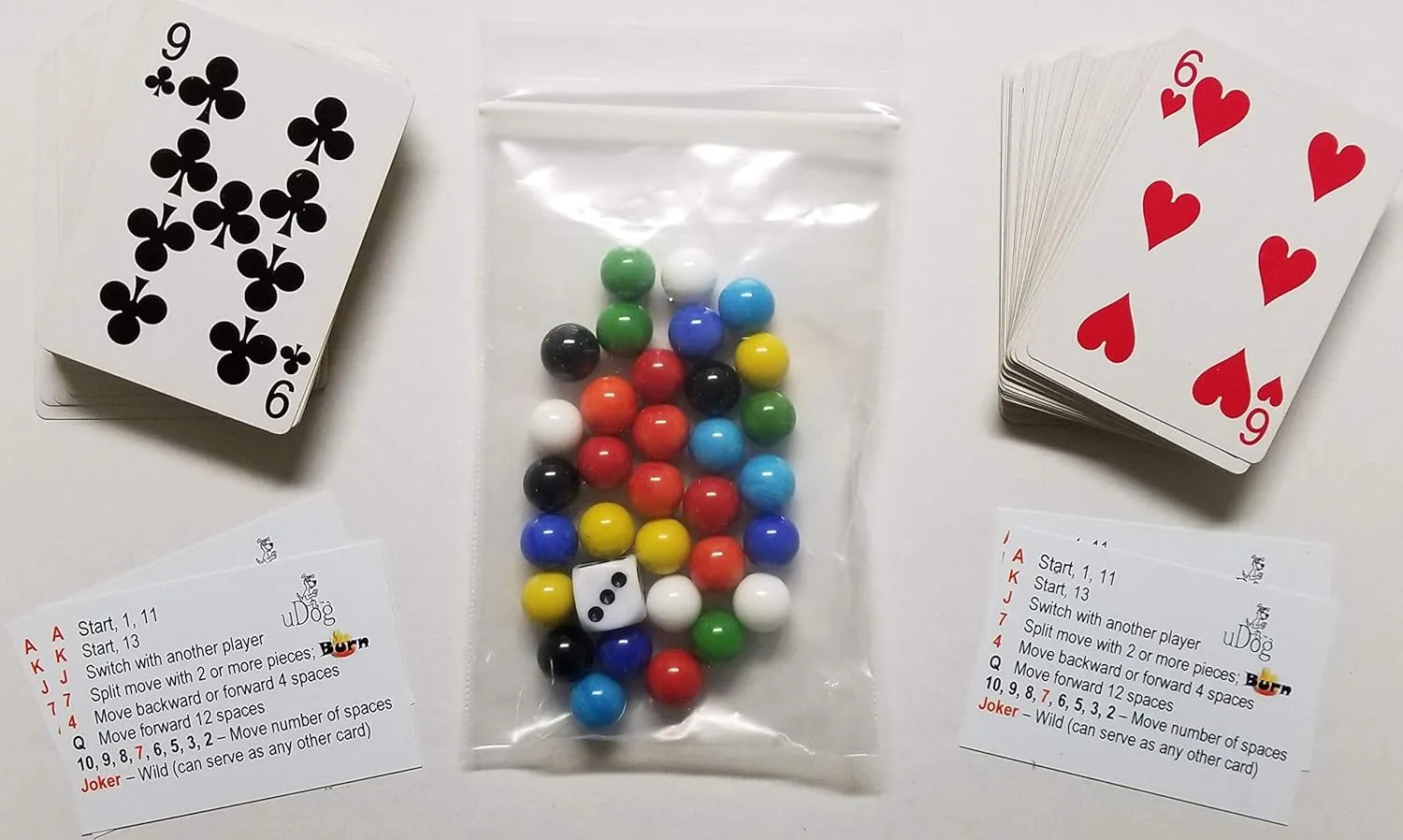 uDog Board Game | Old-Fashioned Fun for 2–12 Players | Handmade in The USA | Durable Wooden Pieces to Last a Lifetime | Family Game Night (8-Player)