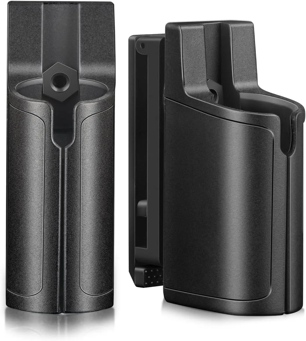 ULTRAFIRE Flashlight Holder for Duty Belt 2 Pack, Tactical Rotatable MOLLE Torch Holster Fits 1.06" - 1.18" Diameter Flashlights, Belt Clip Tactical Torch Carry Case for Police, Law Enforcement W65