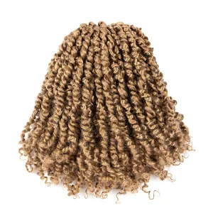 Umylar Passion Twist Hair 10 Inch 8 Packs Pre-twisted Passion Twist Crochet Hair For Women Pre-looped Short Passion Twist Bohemian Braids Synthetic Hair Extension (10 Inch (Pack of 8), 27#)
