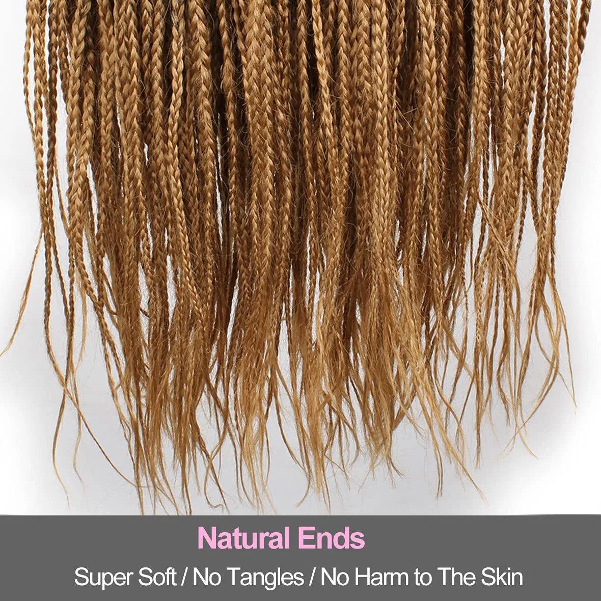 Unionbeauty 8 Packs Box Braids Crochet Hair 30 Inch Medium Ombre Knotless Goddess Braids Hair for Black Woman Pre-Looped Synthetic Braiding Hair Extension T27#