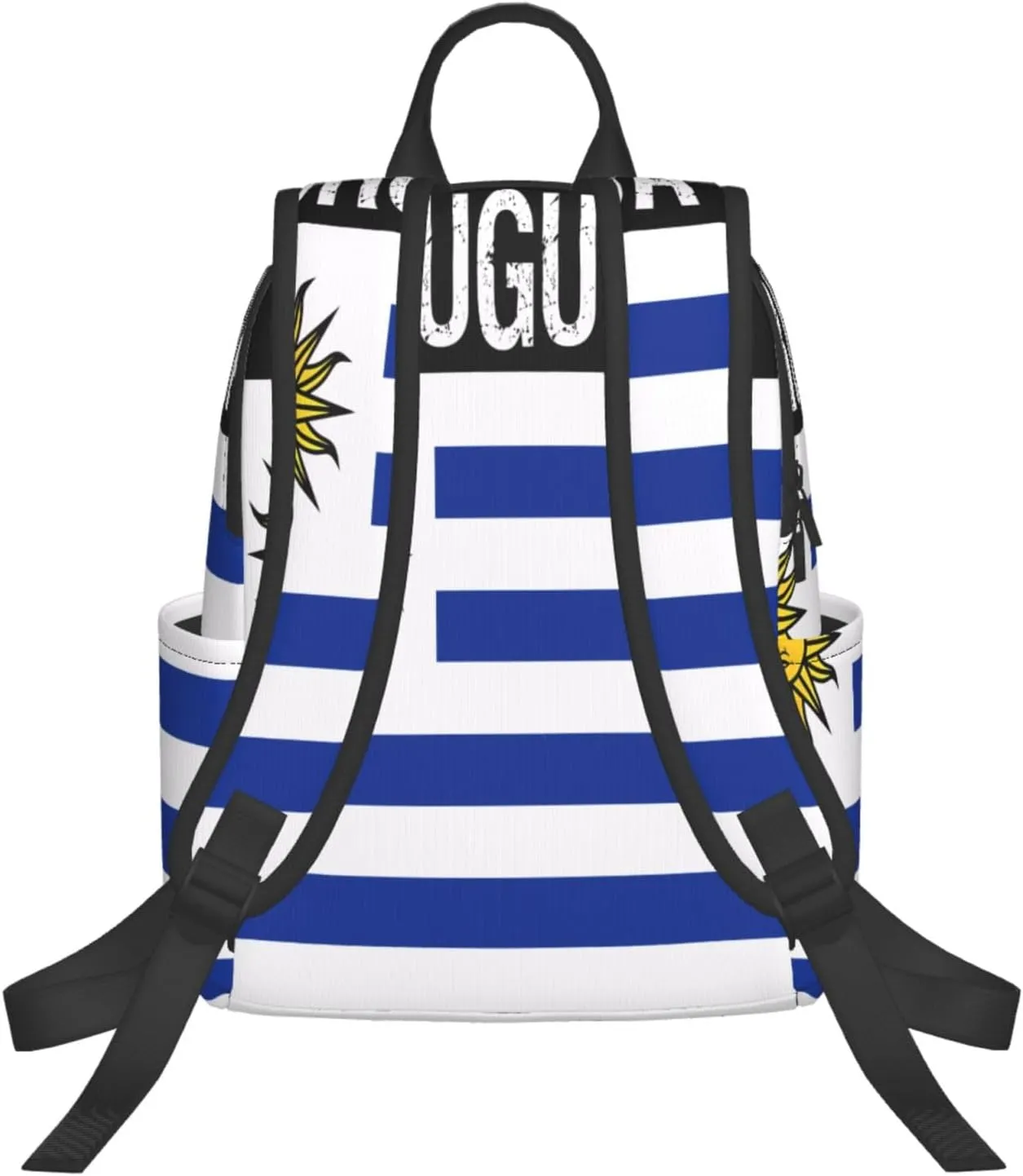 Uruguay Uruguayan Flag Casual Laptop Backpack Travel Rucksack Sports Daypack Adjustable Strap Bags with Multi-Pockets for Working Running Camping