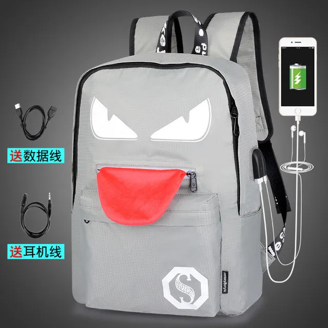 USB C22 Anti-theft Boy Bag Teenager Bags Easy-to-use Oxford Waterproof Charge Backpacks Christmas clearance School Headphone cable