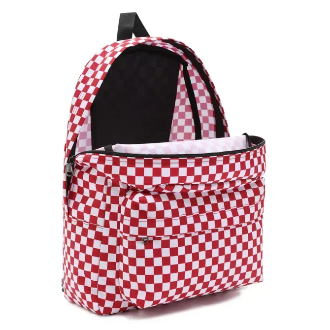 Vans Old Skool Checkerboard Backpack - Chili Pepper Red