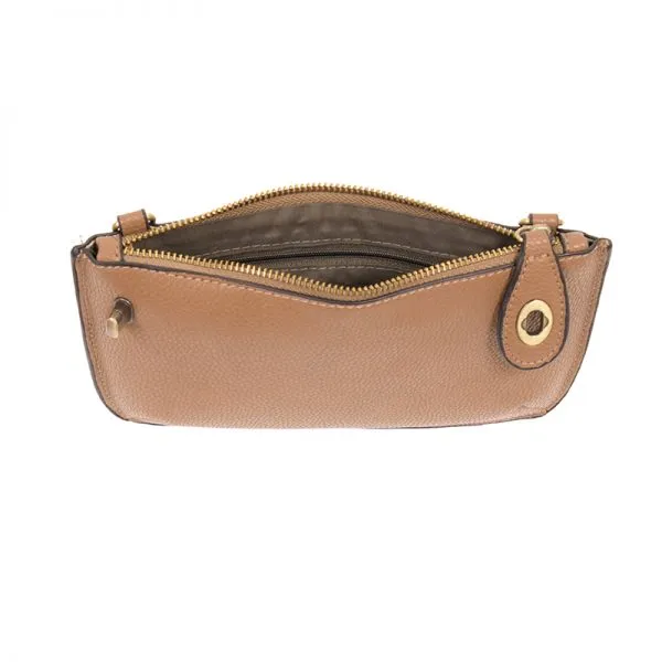 Vera Crossbody Wristlet Clutch in Camel