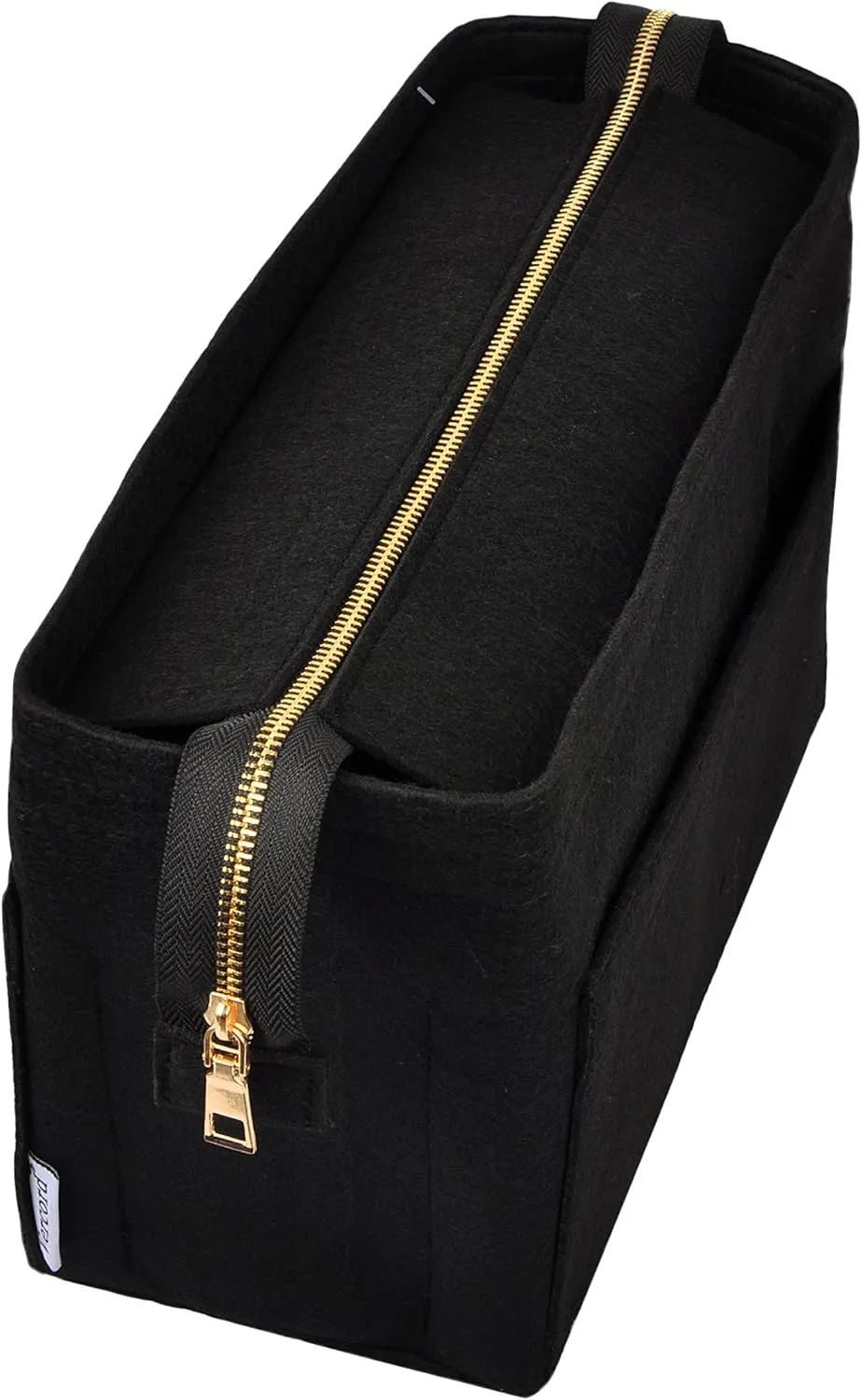 Vercord Felt Zipper Handbag Tote Purse Duffel Backpack Organizer Insert Black Large