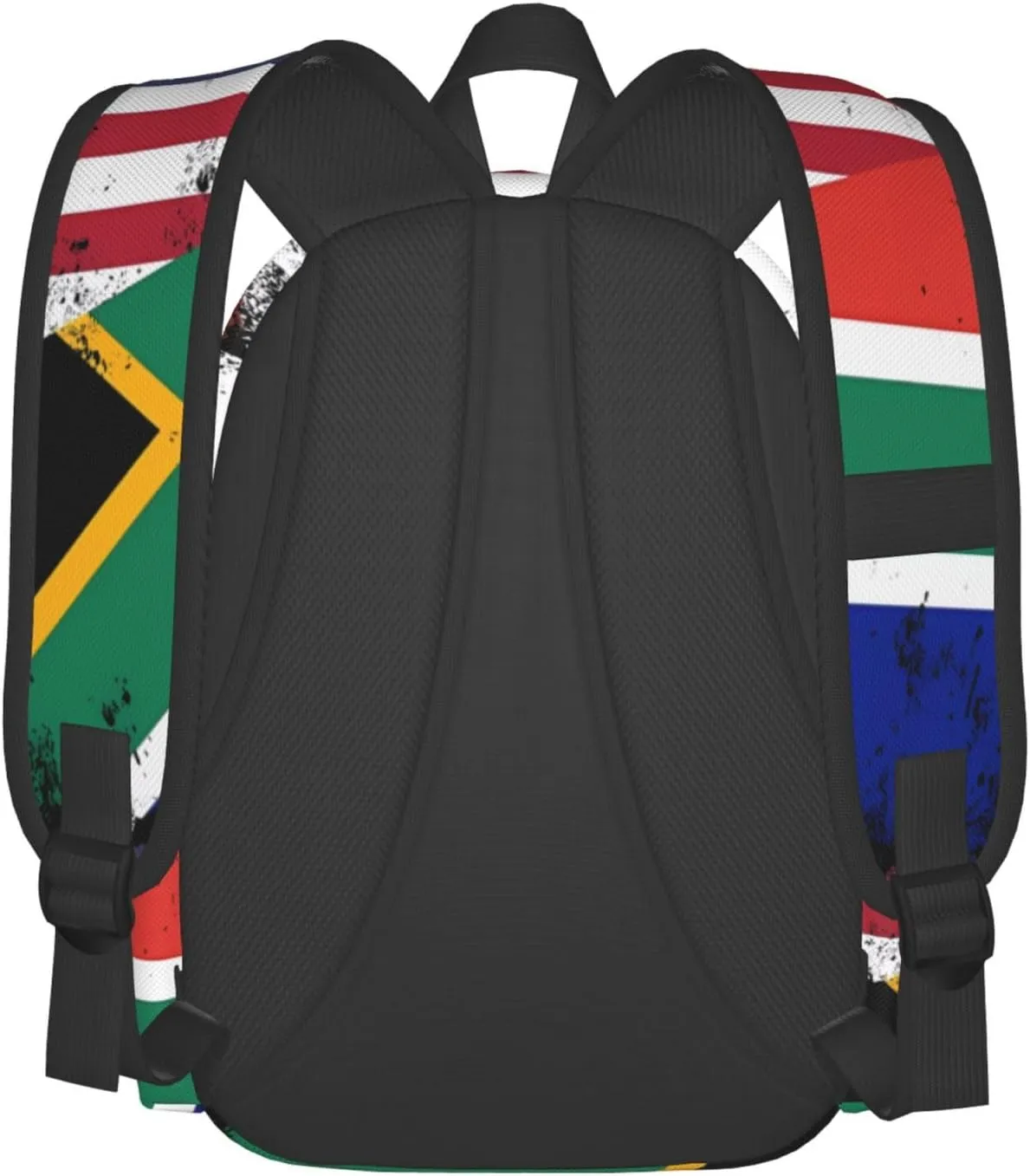 Vintage Half South African American Flag Casual Backpack Large Capacity Travel Backpacks Laptop Daypack Commuter Rucksack Adjustable Strap Sports Bags for Hiking Biking