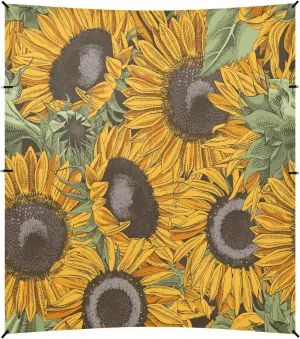 Vintage Sunflower Beach Tent Camping Sun Shelters Portable Outdoor Canopy Sun Shade for Camping Trips Fishing Backyard Fun or Picnics Easy Setup with Carrying Bag