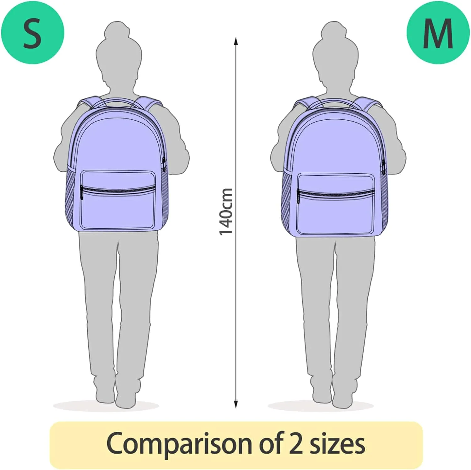 Wamika Purple Butterfly Backpack for Girls Cute Kawaii Kids School Backpacks Book Bag Daypack
