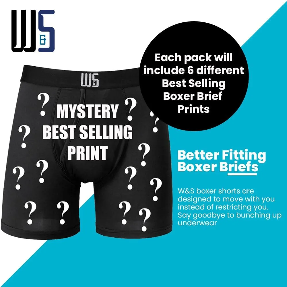Warriors & Scholars | Mens Boxer Briefs | Boxer Briefs for Men Pack of 6 | Mens Boxer Briefs Underwear | Boys Boxer Briefs