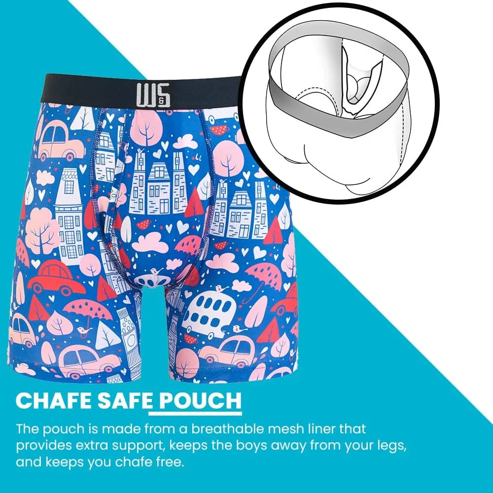 Warriors & Scholars | Mens Boxer Briefs | Boxer Briefs for Men Pack of 6 | Mens Boxer Briefs Underwear | Boys Boxer Briefs