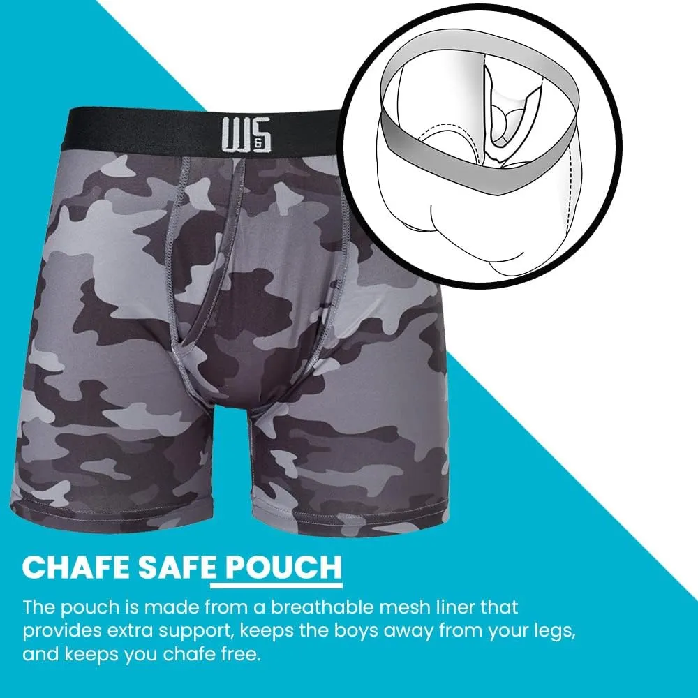 Warriors & Scholars | Mens Boxer Briefs | Boxer Briefs for Men Pack of 6 | Mens Boxer Briefs Underwear | Boys Boxer Briefs