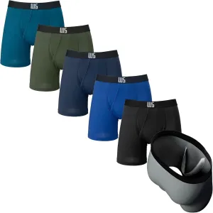 Warriors & Scholars | Mens Boxer Briefs | Boxer Briefs for Men Pack of 6 | Mens Boxer Briefs Underwear | Boys Boxer Briefs
