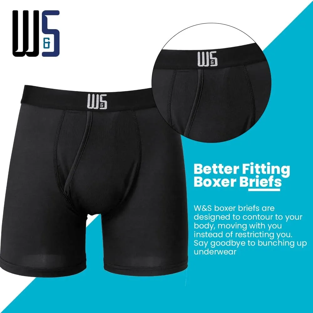 Warriors & Scholars | Mens Boxer Briefs | Boxer Briefs for Men Pack of 6 | Mens Boxer Briefs Underwear | Boys Boxer Briefs