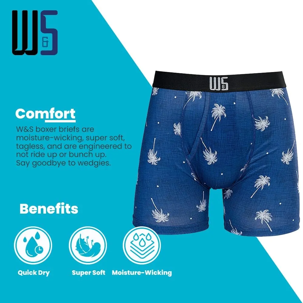 Warriors & Scholars | Mens Boxer Briefs | Boxer Briefs for Men Pack of 6 | Mens Boxer Briefs Underwear | Boys Boxer Briefs