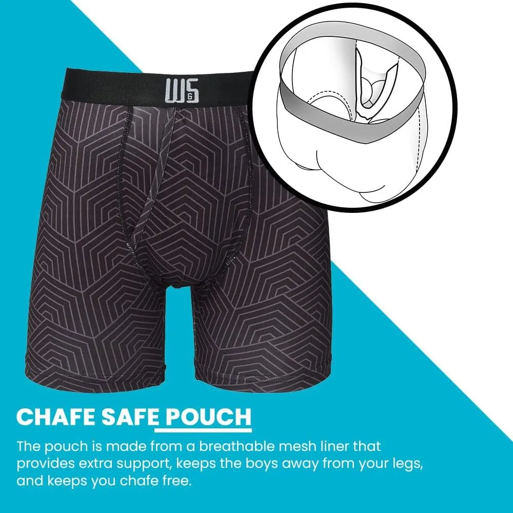 Warriors & Scholars | Mens Boxer Briefs | Boxer Briefs for Men Pack of 6 | Mens Boxer Briefs Underwear | Boys Boxer Briefs