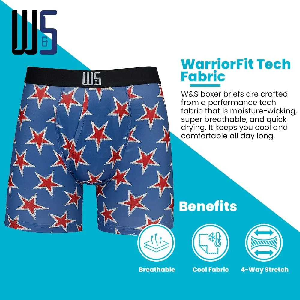 Warriors & Scholars | Mens Boxer Briefs | Boxer Briefs for Men Pack of 6 | Mens Boxer Briefs Underwear | Boys Boxer Briefs