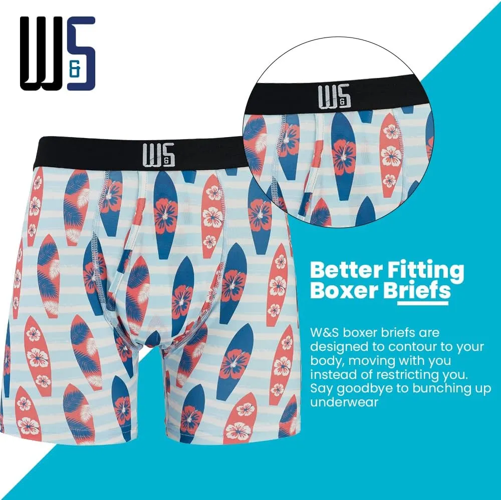 Warriors & Scholars | Mens Boxer Briefs | Boxer Briefs for Men Pack of 6 | Mens Boxer Briefs Underwear | Boys Boxer Briefs