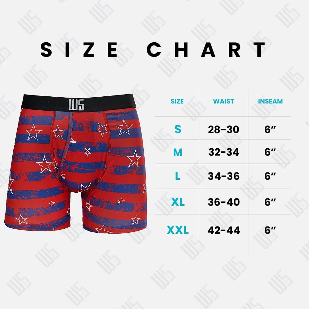 Warriors & Scholars | Mens Boxer Briefs | Boxer Briefs for Men Pack of 6 | Mens Boxer Briefs Underwear | Boys Boxer Briefs