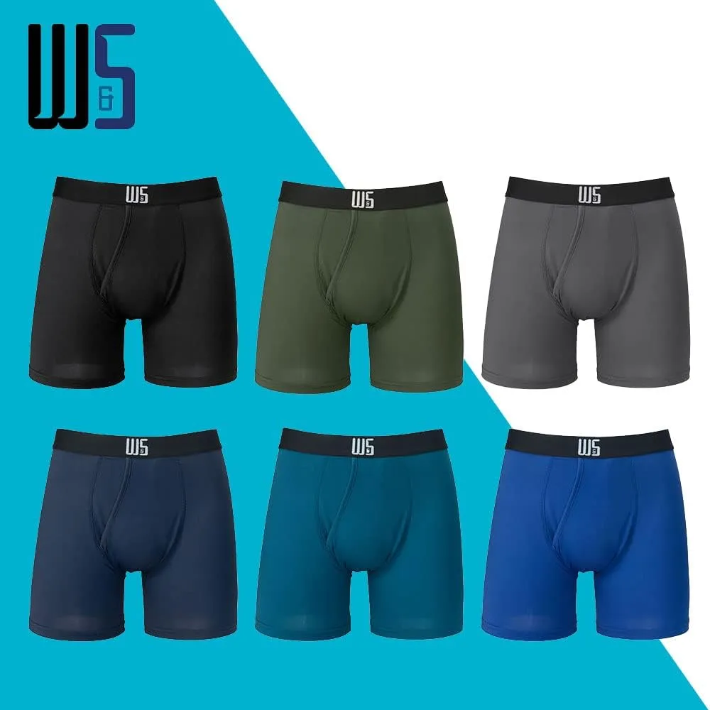 Warriors & Scholars | Mens Boxer Briefs | Boxer Briefs for Men Pack of 6 | Mens Boxer Briefs Underwear | Boys Boxer Briefs