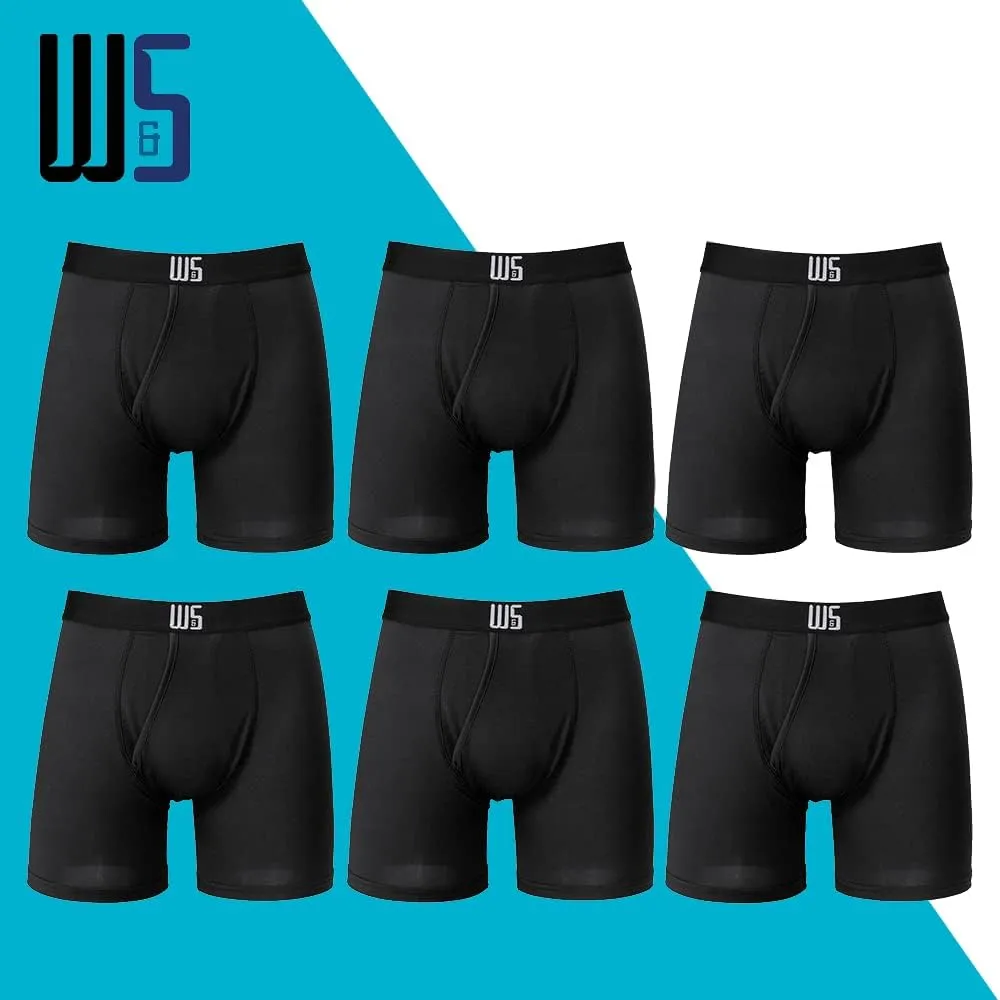 Warriors & Scholars | Mens Boxer Briefs | Boxer Briefs for Men Pack of 6 | Mens Boxer Briefs Underwear | Boys Boxer Briefs