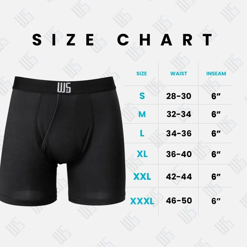 Warriors & Scholars | Mens Boxer Briefs | Boxer Briefs for Men Pack of 6 | Mens Boxer Briefs Underwear | Boys Boxer Briefs