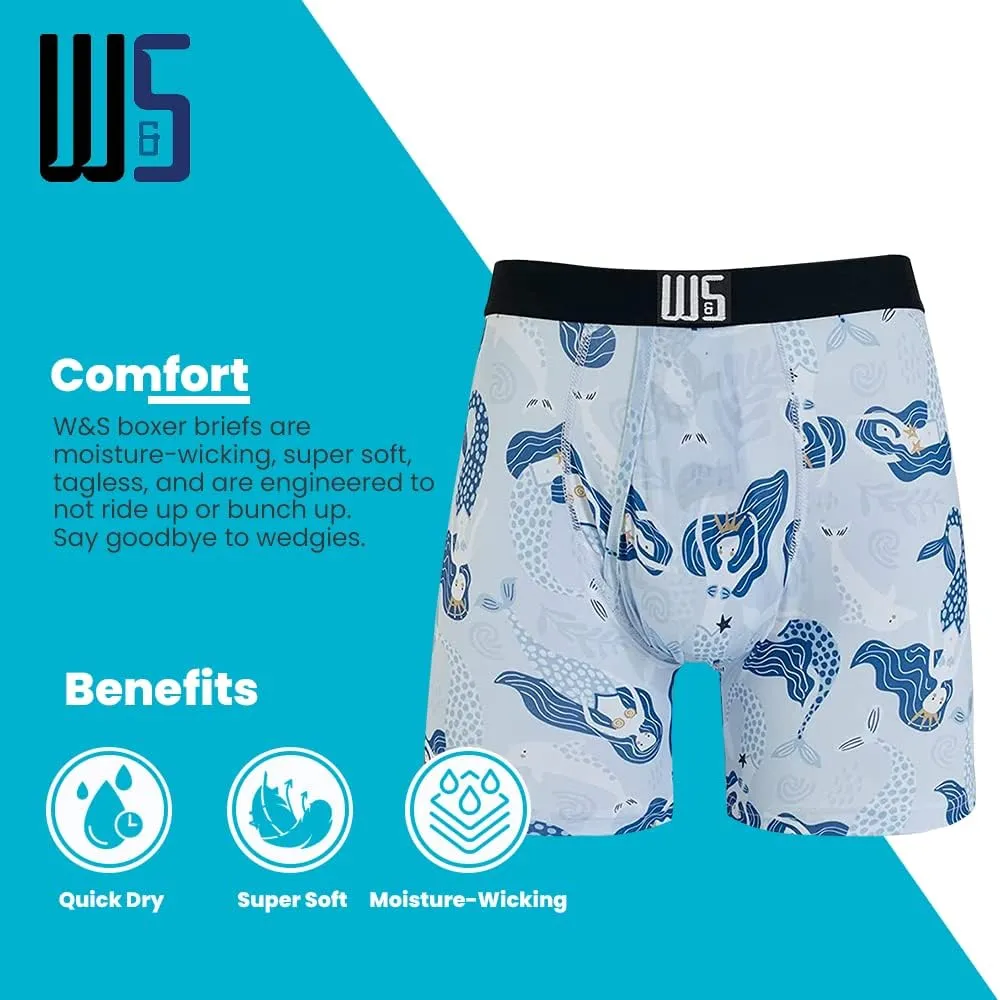 Warriors & Scholars | Mens Boxer Briefs | Boxer Briefs for Men Pack of 6 | Mens Boxer Briefs Underwear | Boys Boxer Briefs