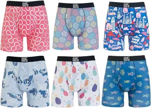 Warriors & Scholars | Mens Boxer Briefs | Boxer Briefs for Men Pack of 6 | Mens Boxer Briefs Underwear | Boys Boxer Briefs