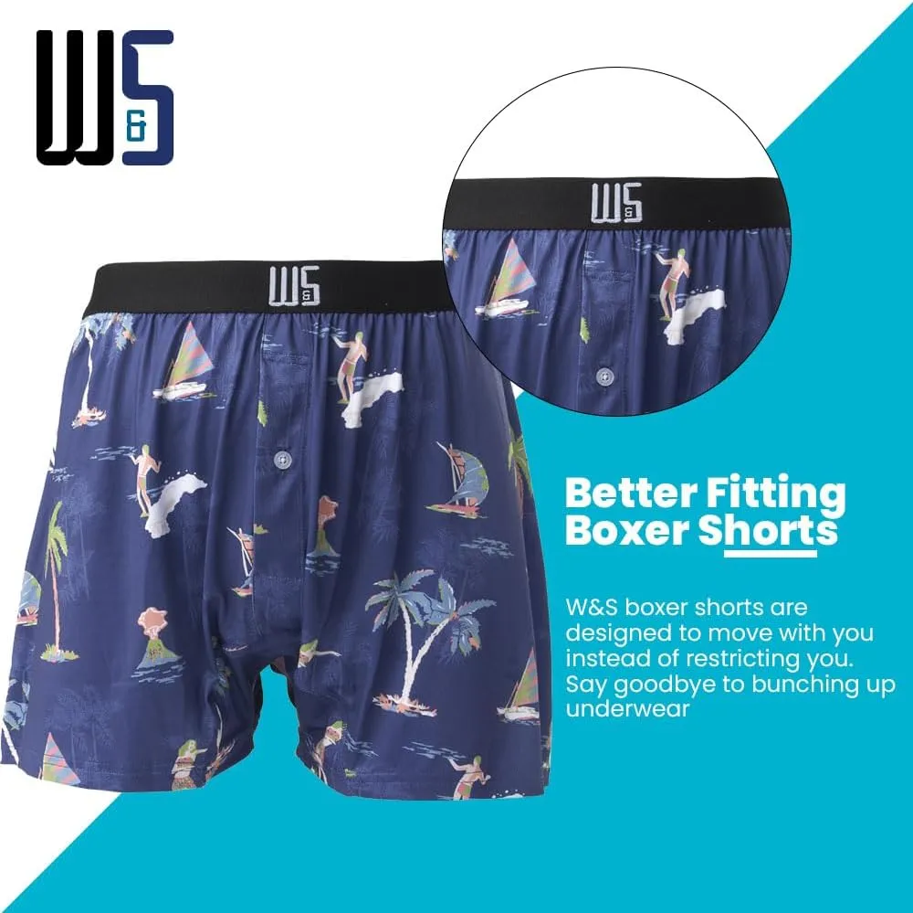 Warriors & Scholars | Mens boxer Shorts | Boxer shorts for men pack of 6 | Printed Mens underwear | Men boxer short underwear