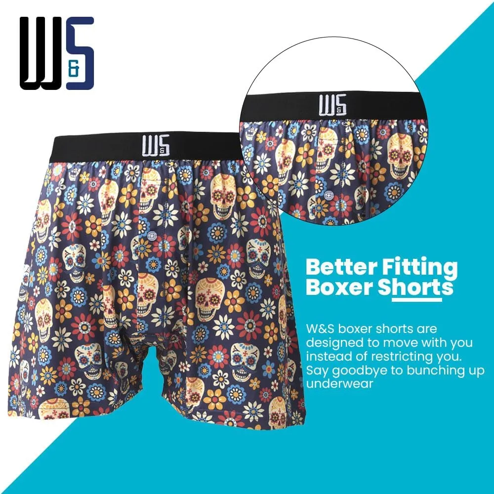 Warriors & Scholars | Mens boxer Shorts | Boxer shorts for men pack of 6 | Printed Mens underwear | Men boxer short underwear