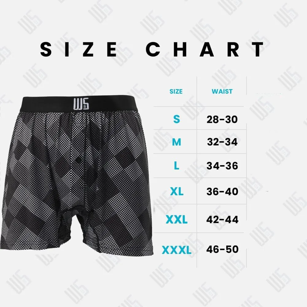 Warriors & Scholars | Mens boxer Shorts | Boxer shorts for men pack of 6 | Printed Mens underwear | Men boxer short underwear