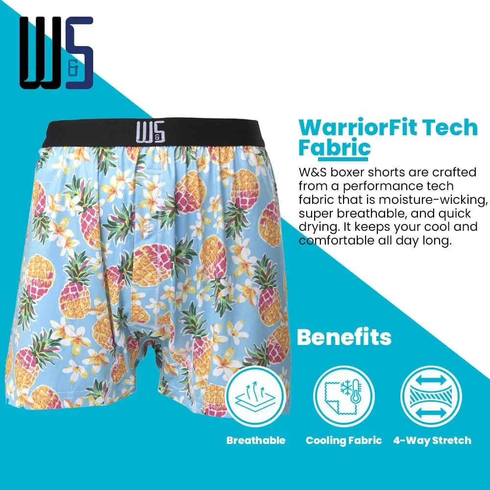 Warriors & Scholars | Mens boxer Shorts | Boxer shorts for men pack of 6 | Printed Mens underwear | Men boxer short underwear