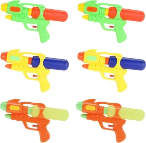 Water Guns 9 Inch 6 Packs for Kids Adults Multicolor Squirt Gun in Party Pool Bath Favors Indoor Outdoor Funy Summer Toy (Pack of 6) (9 Inch)