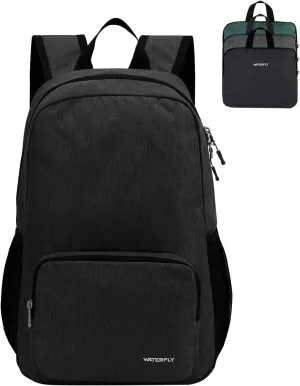 WATERFLY Lightweight Packable Hiking Backpack: 20L Small Foldable Travel Bag Resistant Backpacks for Women Men Camping Vacation Beach Park Outdoor Sports Daypack