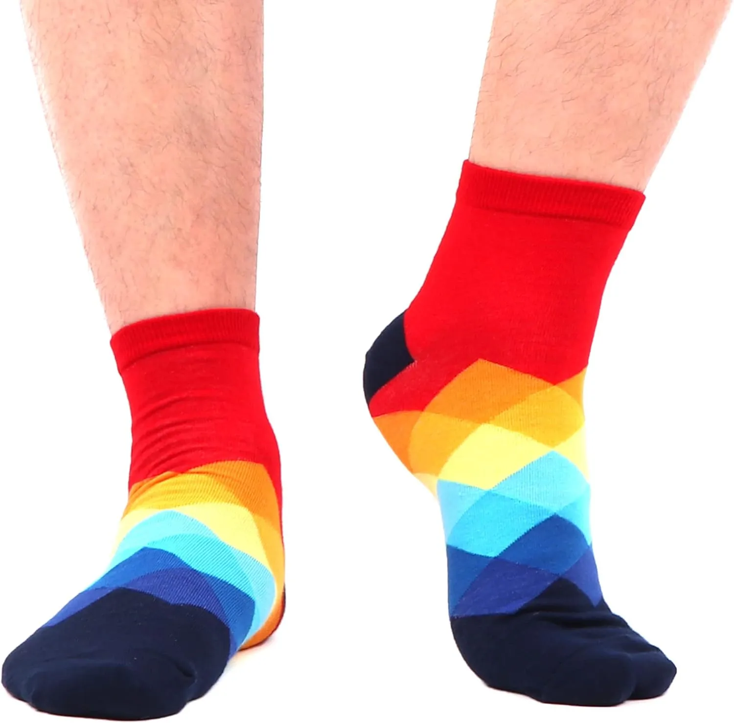 WeciBor Men's Dress Cool Colorful Fancy Novelty Casual Quarter Socks 12 Packs