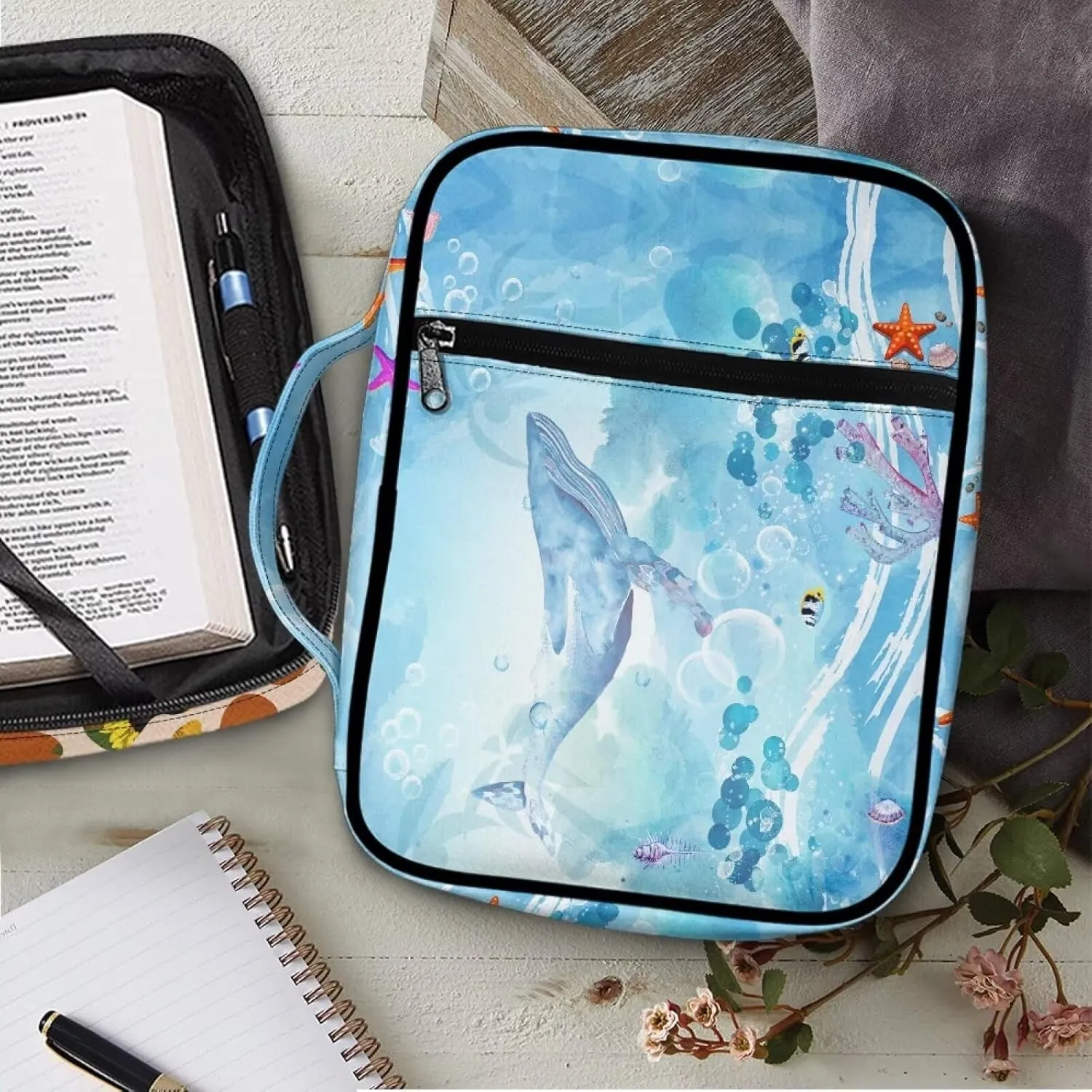 Western Bible Case Bible Covers for Women Men with Pockets Book Cover Protector Bible Accessories Kit