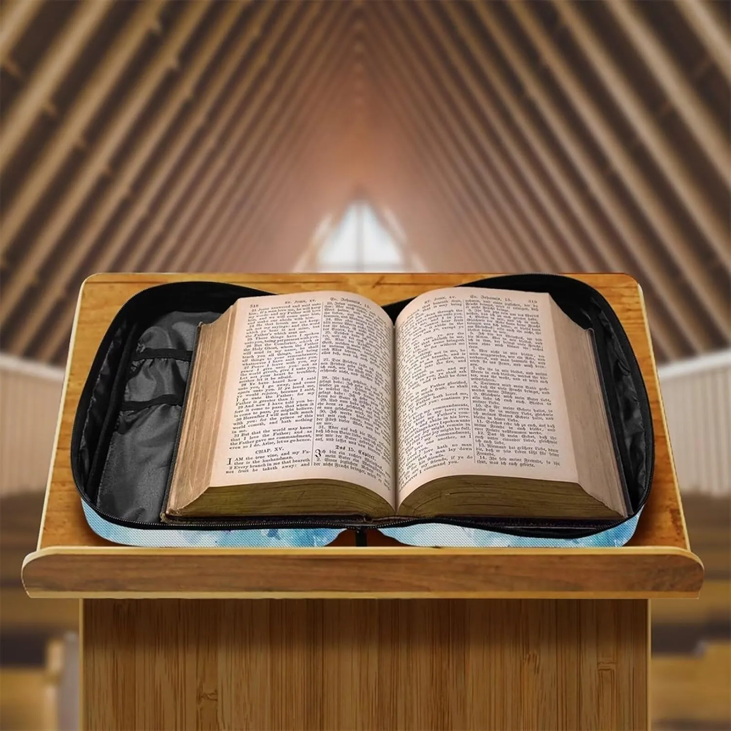 Western Bible Case Bible Covers for Women Men with Pockets Book Cover Protector Bible Accessories Kit