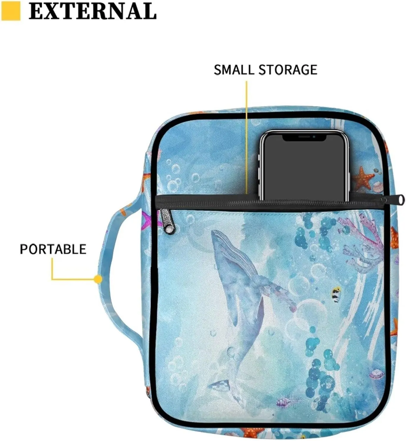 Western Bible Case Bible Covers for Women Men with Pockets Book Cover Protector Bible Accessories Kit