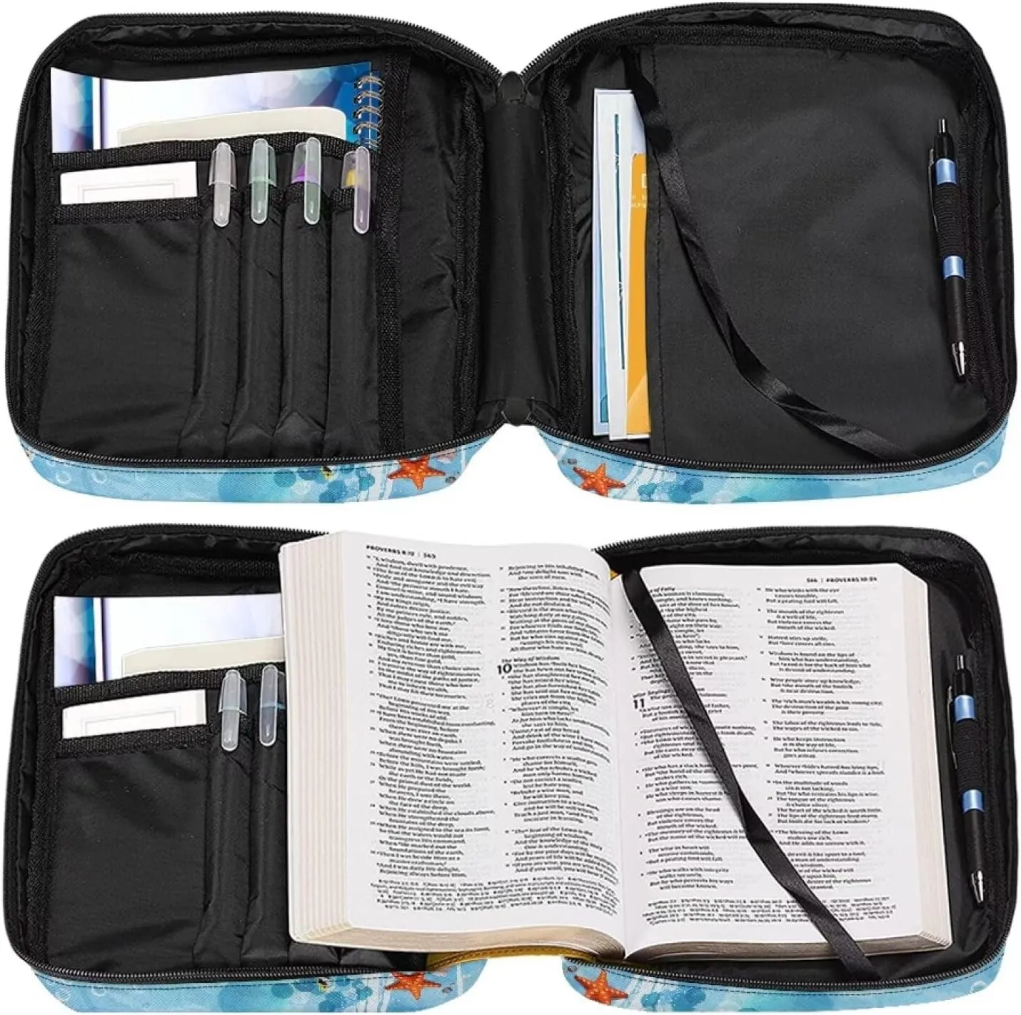Western Bible Case Bible Covers for Women Men with Pockets Book Cover Protector Bible Accessories Kit
