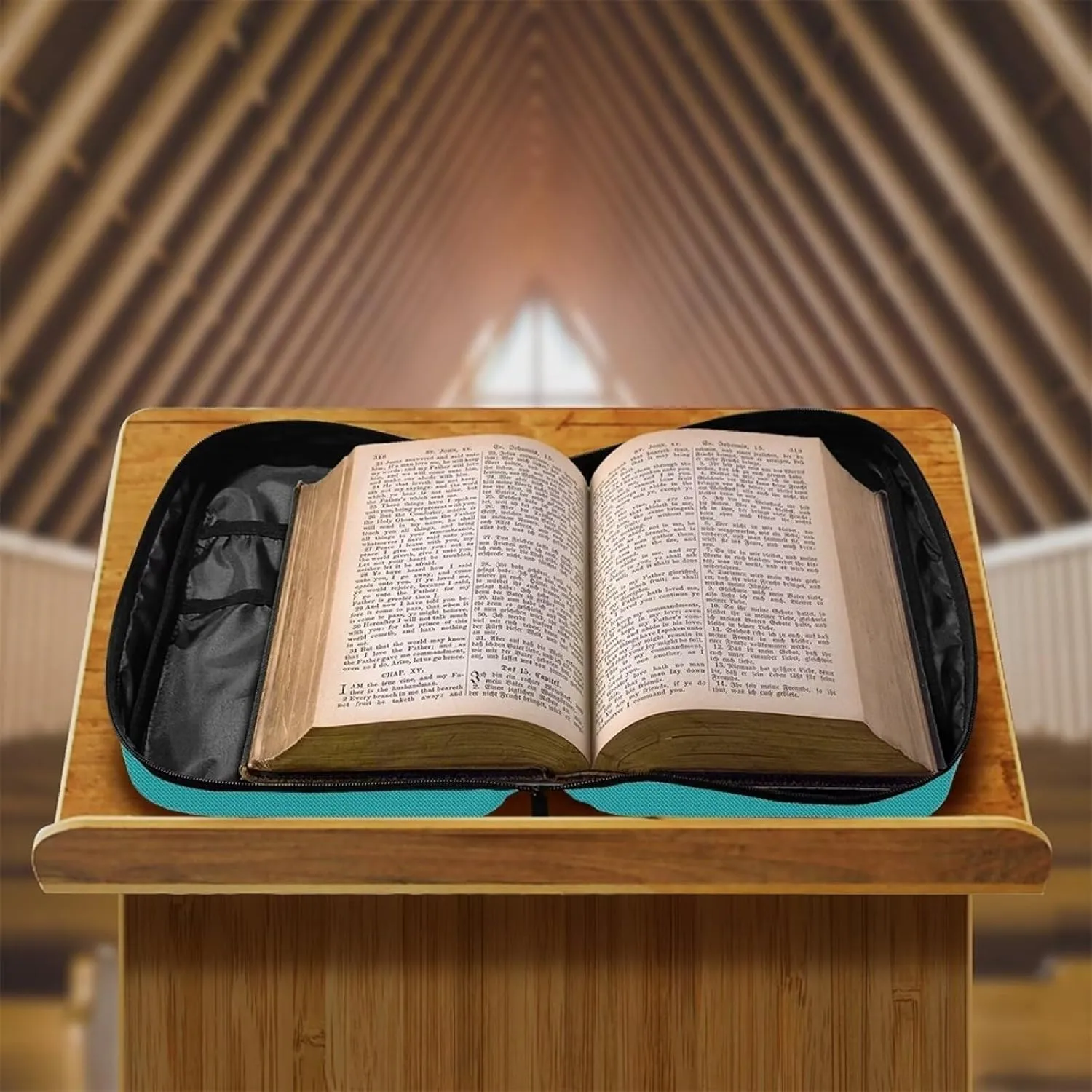 Western Bible Case Book Cover Protector Bible Covers for Women Men with Pockets Bible Accessories Women Men