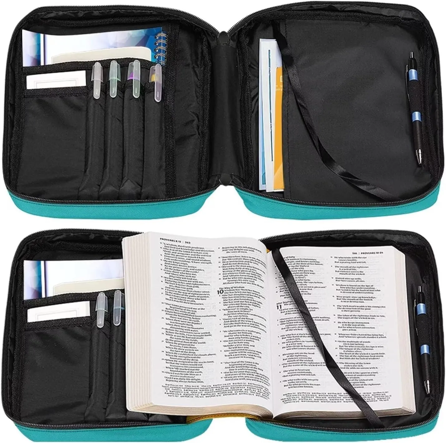 Western Bible Case Book Cover Protector Bible Covers for Women Men with Pockets Bible Accessories Women Men