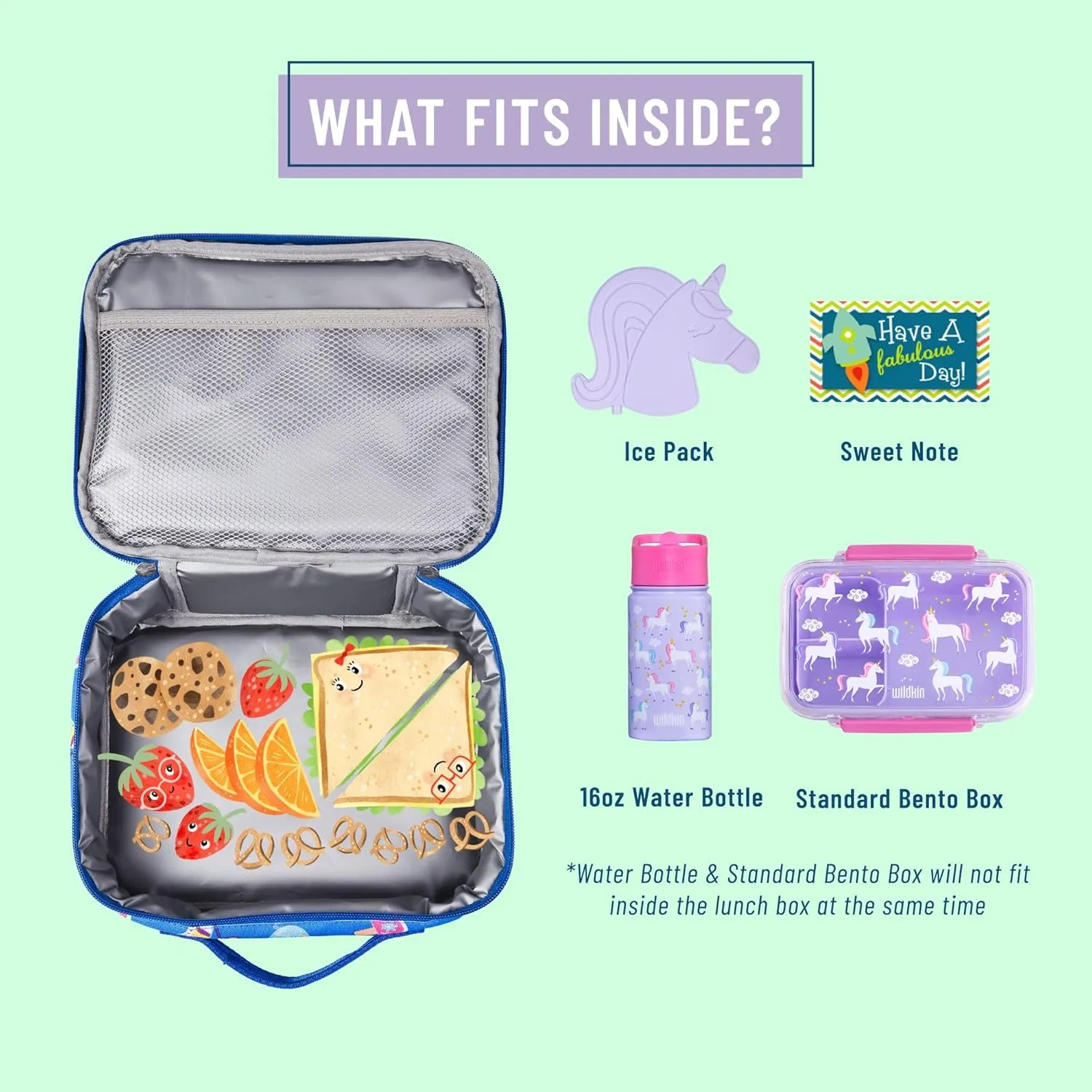 Wildkin Kids Insulated Lunch Box – Durable and Reusable for School & Travel - Rad Roller Skates