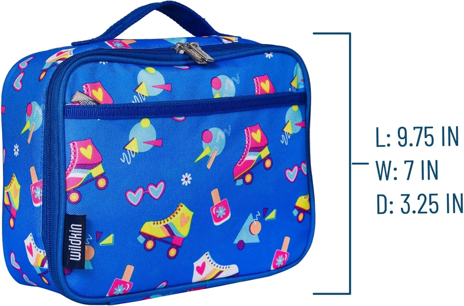 Wildkin Kids Insulated Lunch Box – Durable and Reusable for School & Travel - Rad Roller Skates