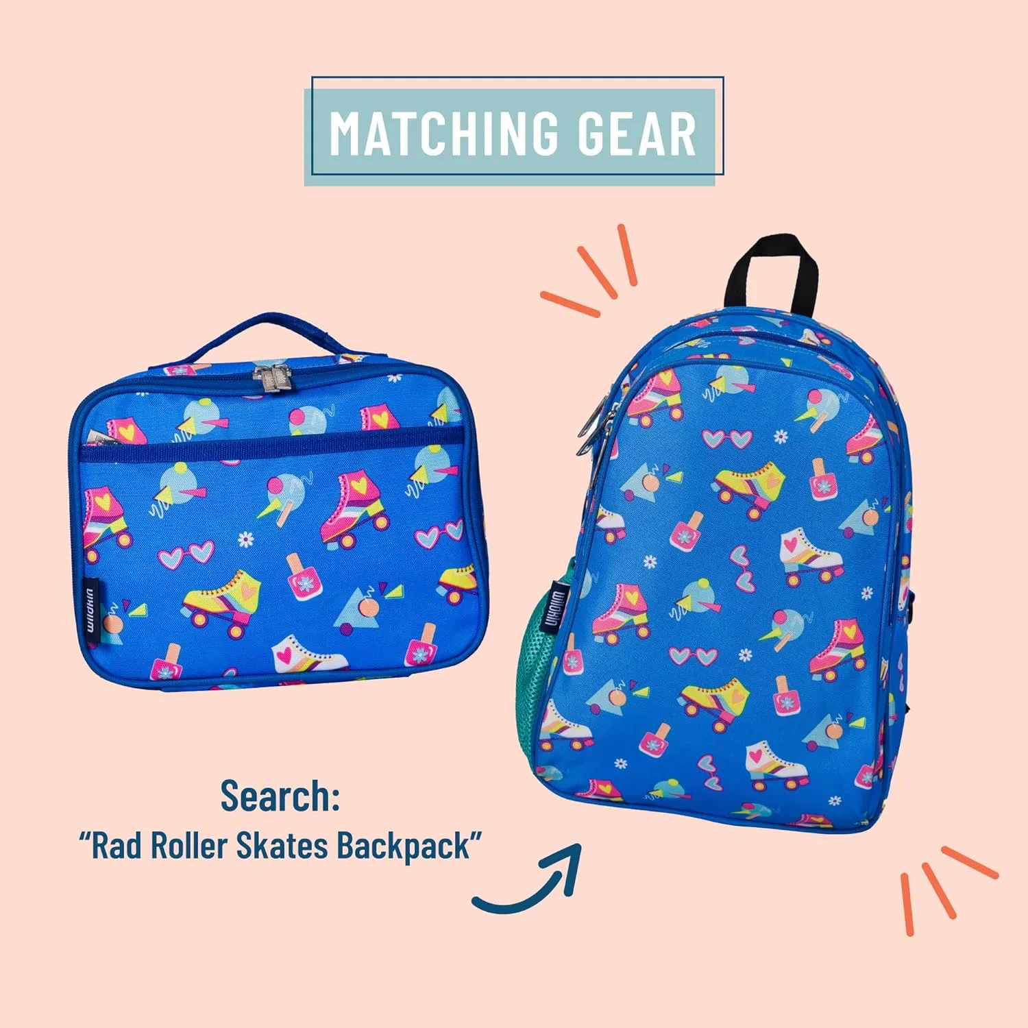 Wildkin Kids Insulated Lunch Box – Durable and Reusable for School & Travel - Rad Roller Skates