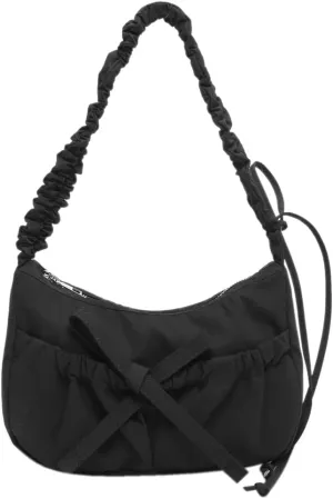 Women Bowknot Shoulder Bag Trendy Nylon Hobo Bag Tote Bag Cute Top Handle Handbag Purse
