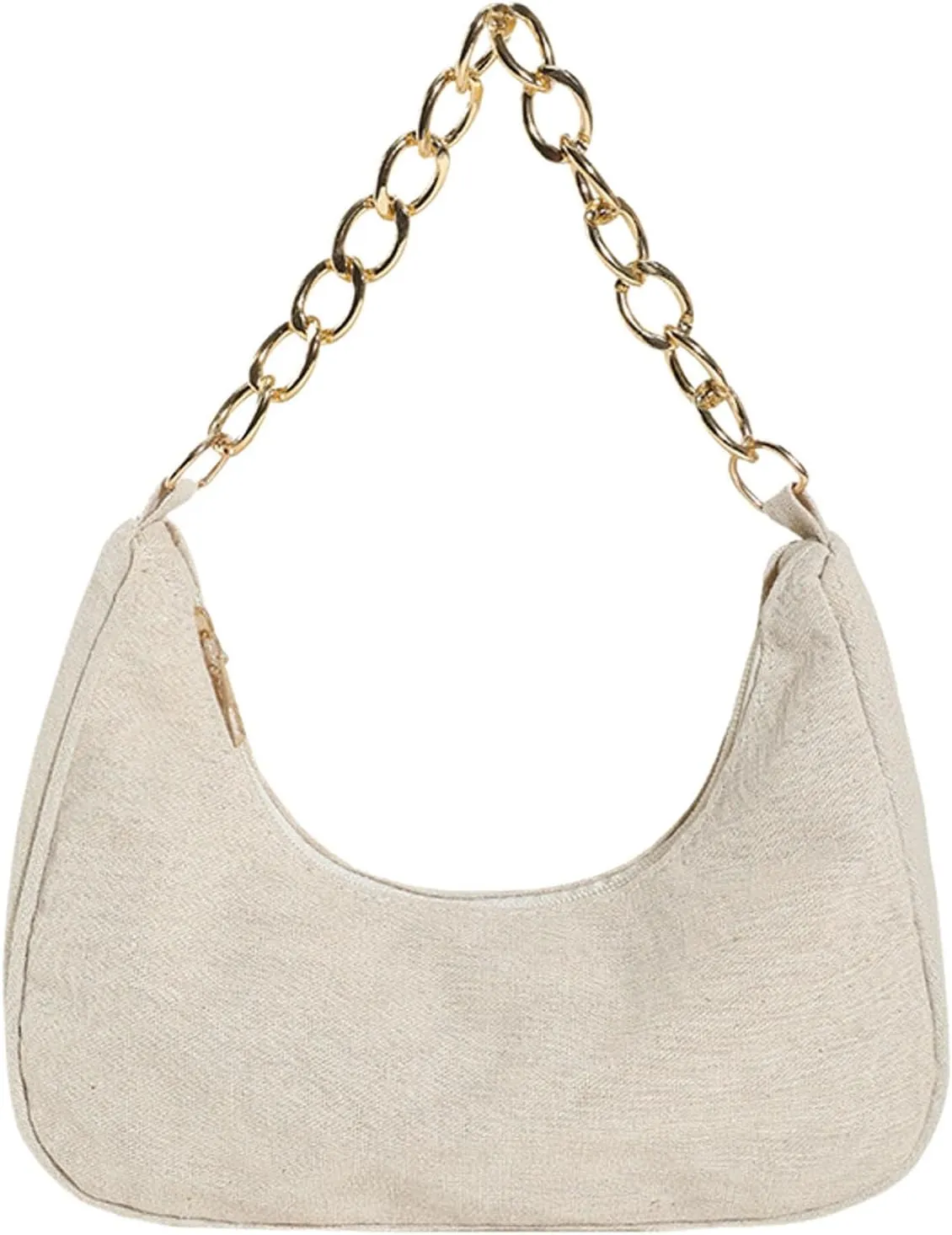 Women Shoulder Bag Fashionable New Pattern Flower Print Cute Daily Zipper Handbag Shoulder Tote Bag (Beige, One Size)