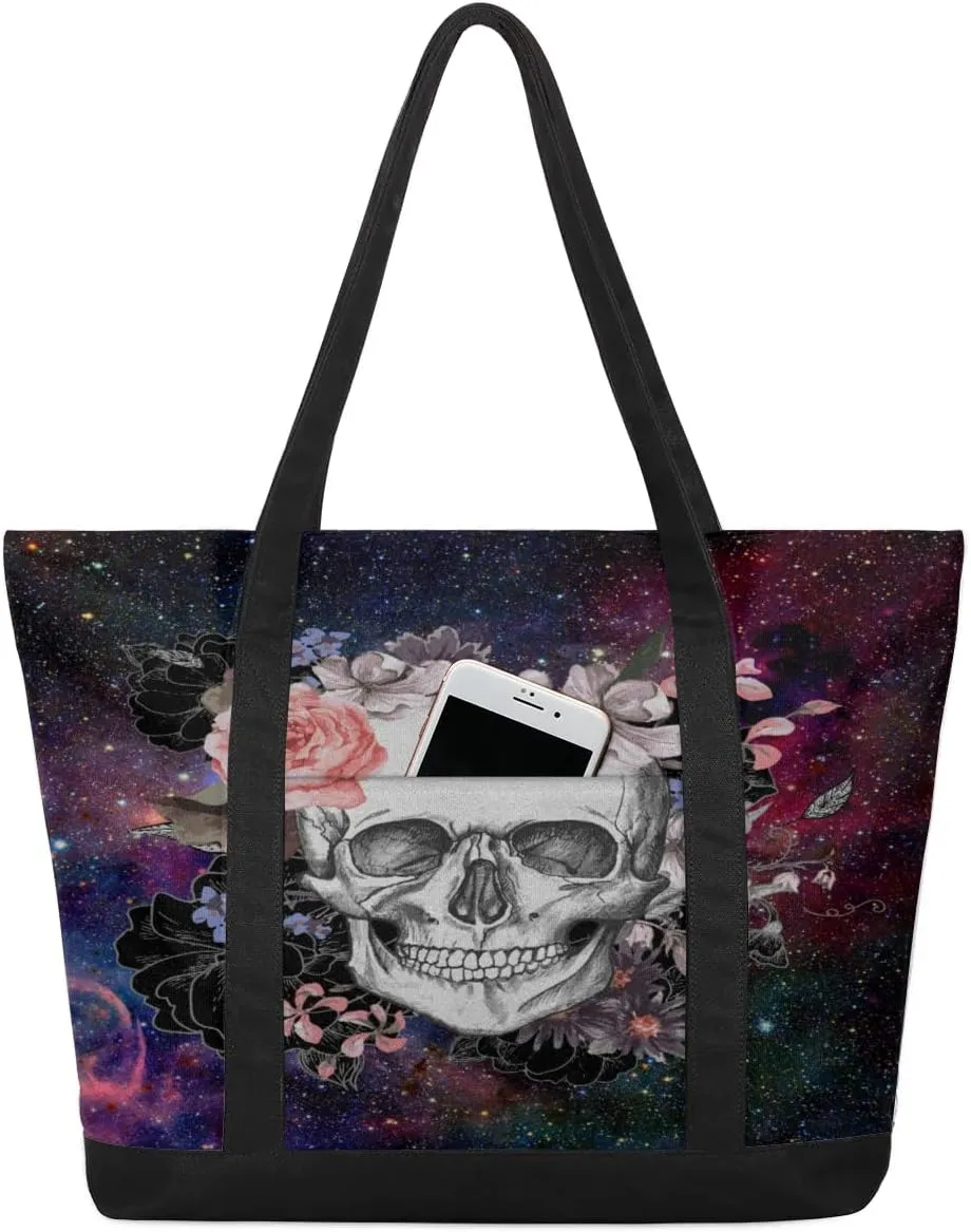 Women Tote Handbag Large Oversize Canvas Tote Bag Sports Gym Beach Travel Bag Gifts for Mom Sister Wife Friends