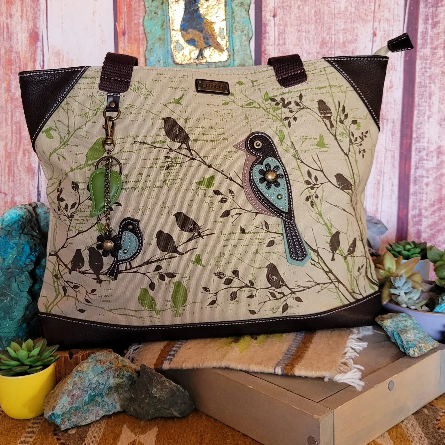 Women's Bird Safari Canvas Tote by Chala 912PB0
