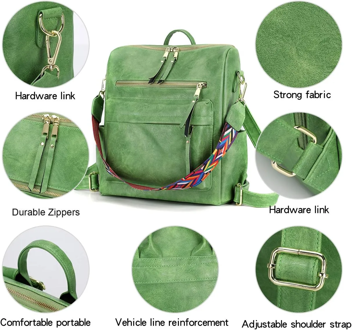 Women's Fashion Backpack Purse Multipurpose Design Convertible Satchel Handbags Shoulder Bag Travel bag